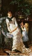 Edgard Farasijn Sad News oil painting